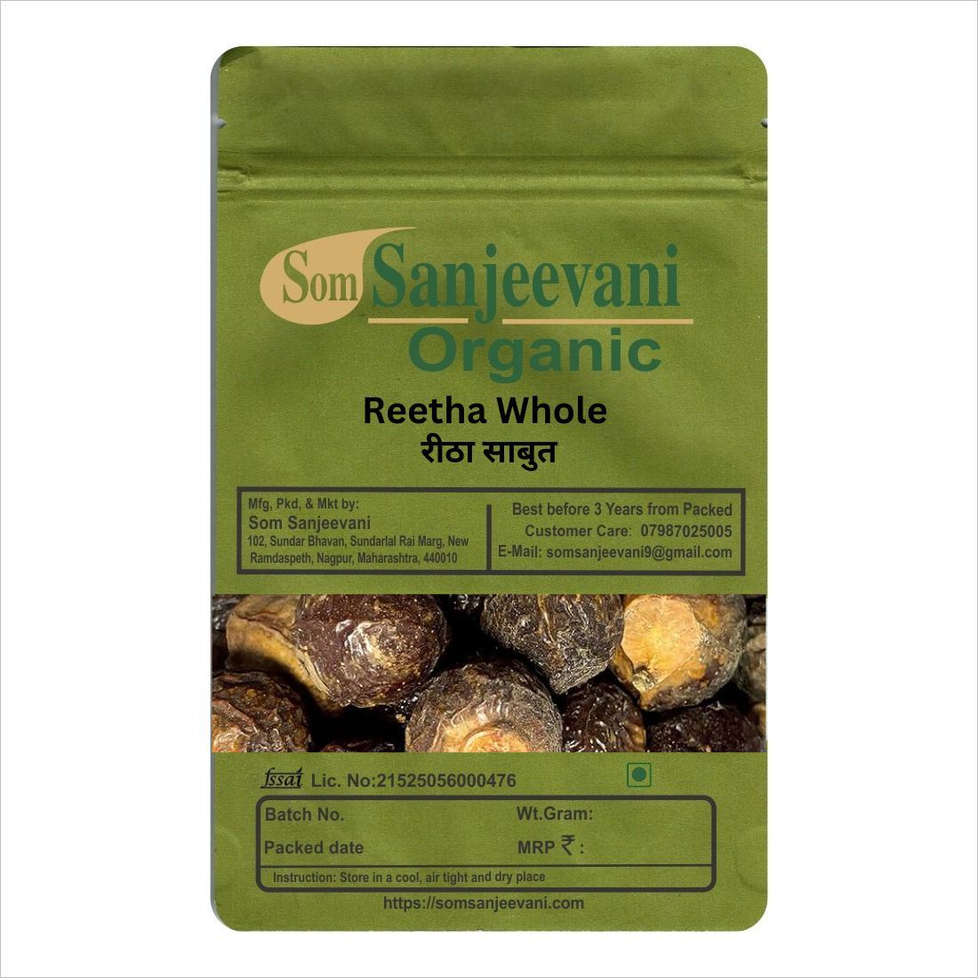 Reetha Whole-Natural-असली-प्राकृतिक-Som Sanjeevani Organic