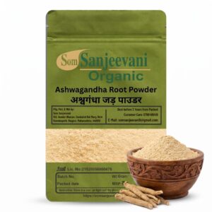 Som Sanjeevani Organic Ashwagandha Root Powder|Traditional Ayurvedic Wellness Support