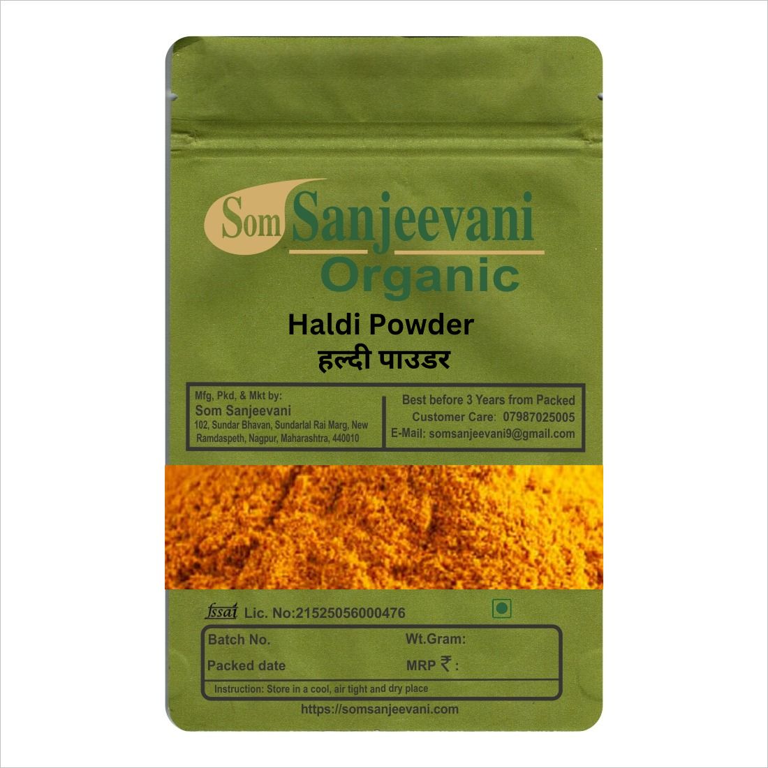Haldi Powder-Natural-असली-प्राकृतिक-Som Sanjeevani Organic