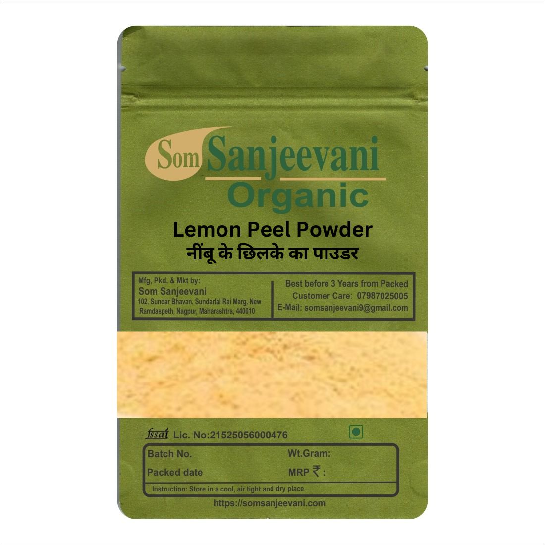 Lemon Peel Powder-Som Sanjeevani Organic
