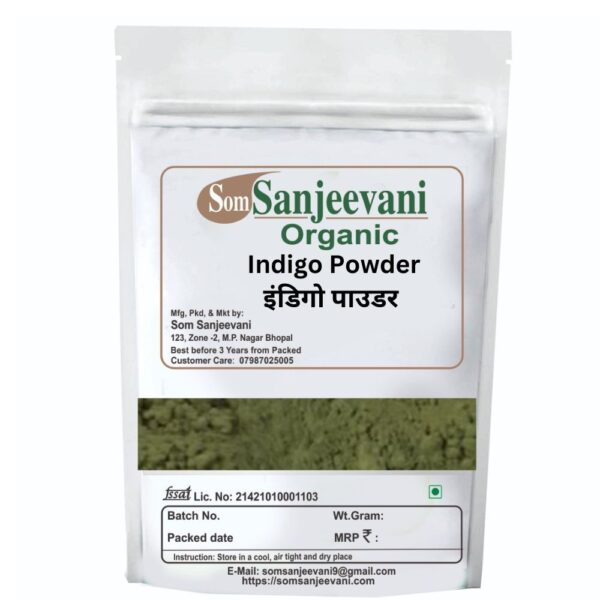 Indigo Powder-Natural-Pure-No Mixing-Som Sanjeevani Organic