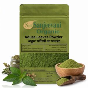 Som Sanjeevani Organic Adusa leaves Powder|Herbal Support for Respiratory Wellness & Daily Care