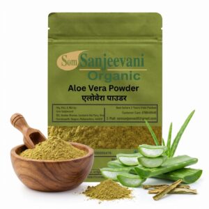 Som Sanjeevani Organic AloeVera Leaf Powder|Promotes Healthy Skin & Hair Nourishment|Daily Wellness