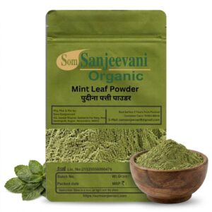 Pudina Mint Leaves Powder Som Sanjeevani Organic For-Natural-असली-प्राकृतिक