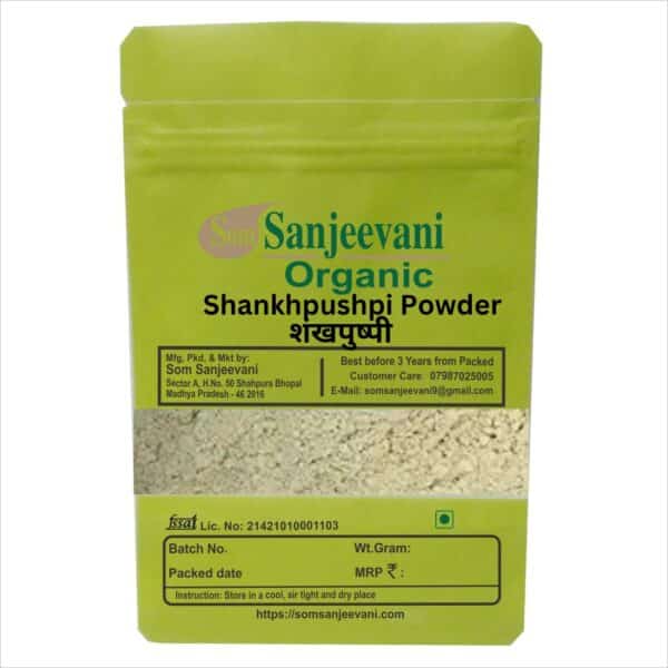 Shankhpushpi Powder-Natural-Pure-No Mixing-Som Sanjeevani Organic