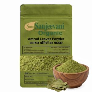 AmrudLeaves Powder Guava|Som Sanjeevani Organic For Support for Digestive Wellness,Oral Care&General Well-Being