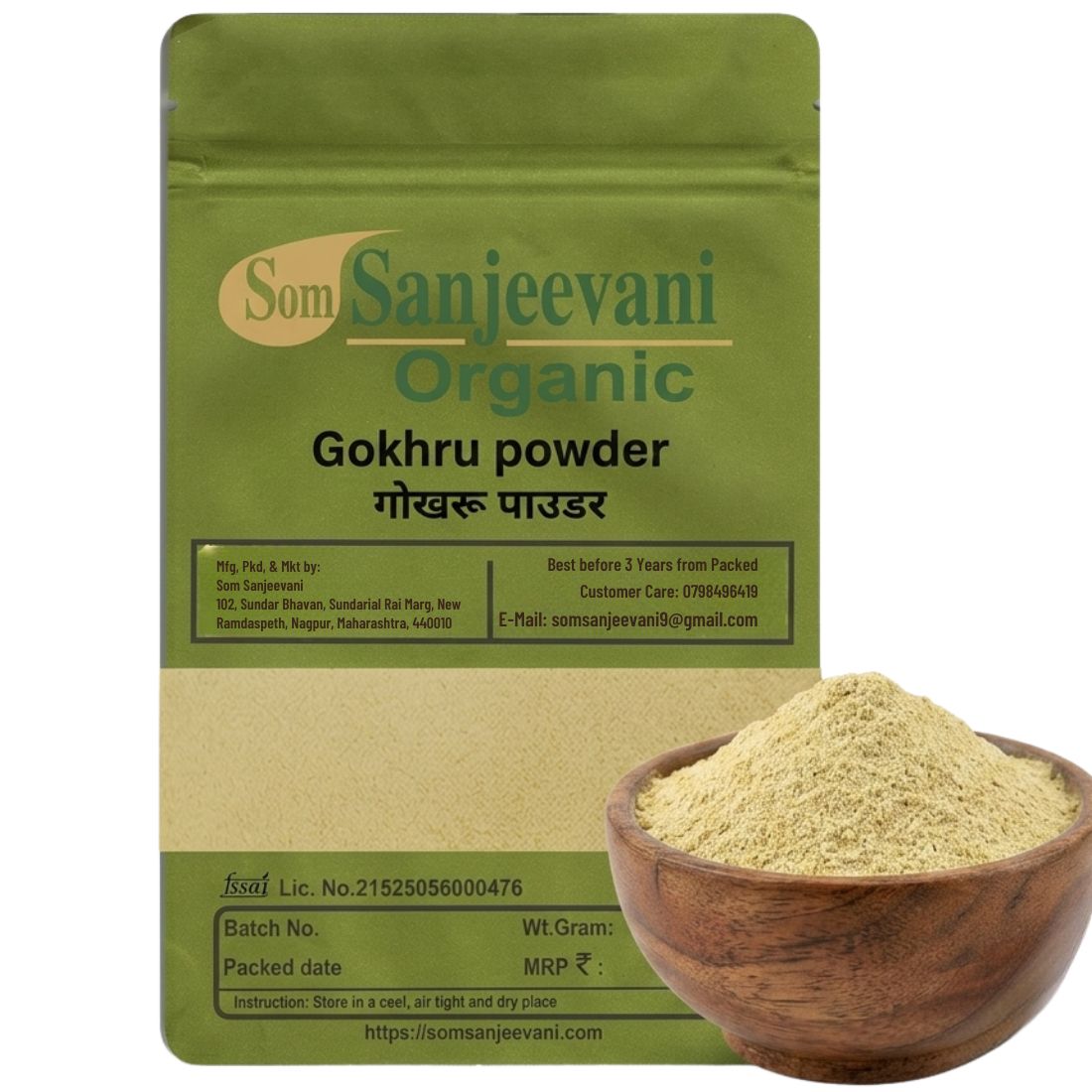 Gokhru Seeds Powder Som Sanjeevani Organic For -Natural-असली-प्राकृतिक