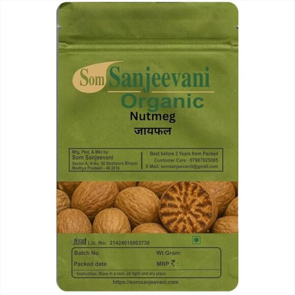 Jayfal Whole Nutmeg-Som Sanjeevani Organic