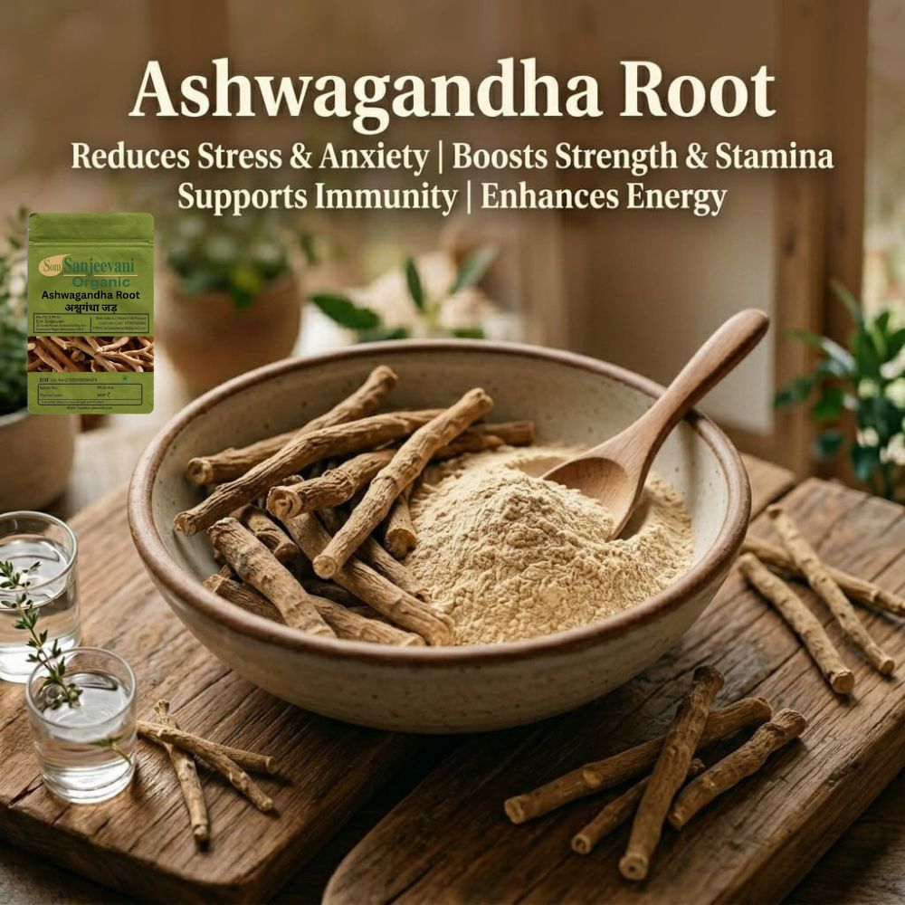 Som Sanjeevani Organic Ashwagandha Root|Daily Support for Energy, Strength & Wellness - Image 2