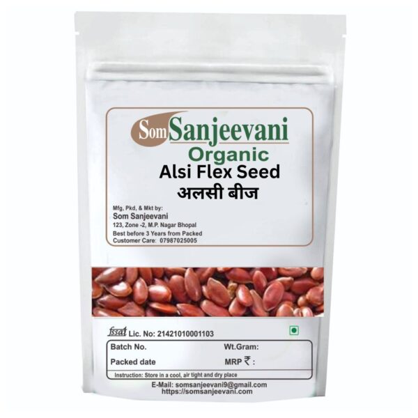 Alsi Flex Seed  Natural ingredients-No Mixing-Ayurvedic-असली-Som Sanjeevani Organic