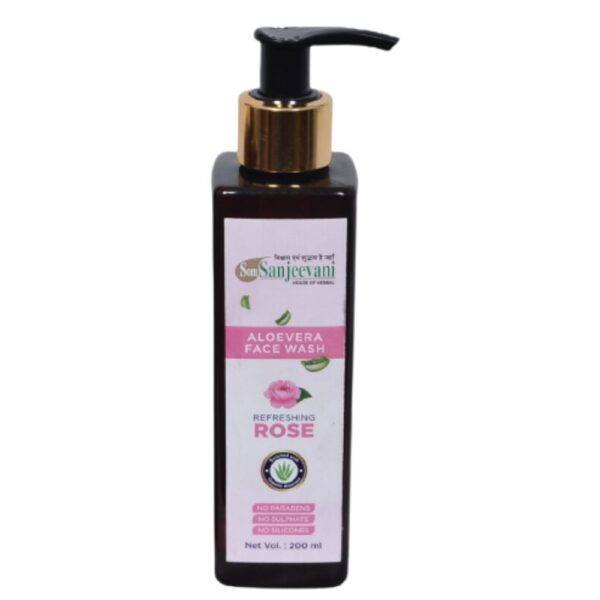 Aloevera Rose Face Wash -Natural -Pure-No Mixing-Som Sanjeevani Organic