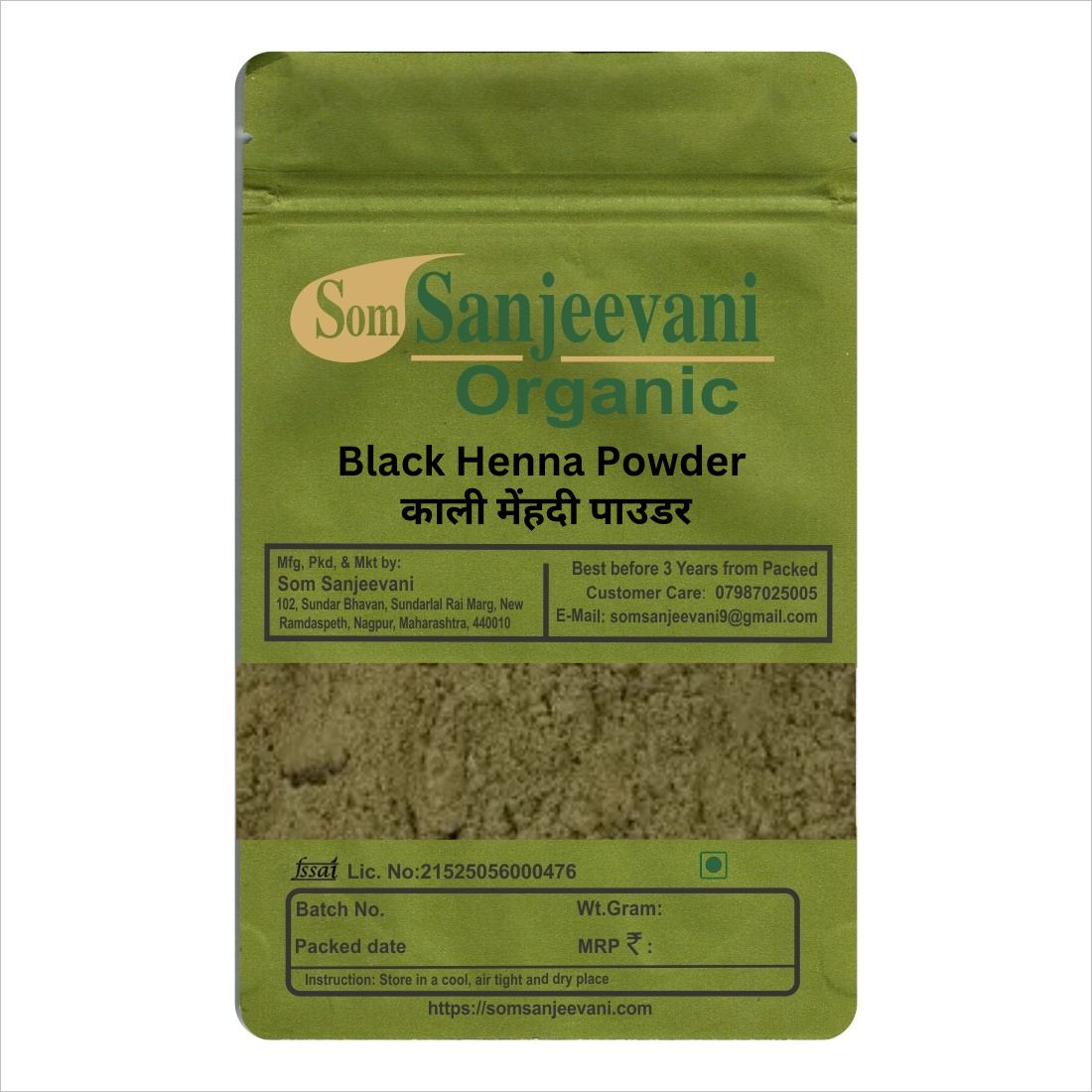 Black Henna Powder-Natural-असली-Som Sanjeevani Organic