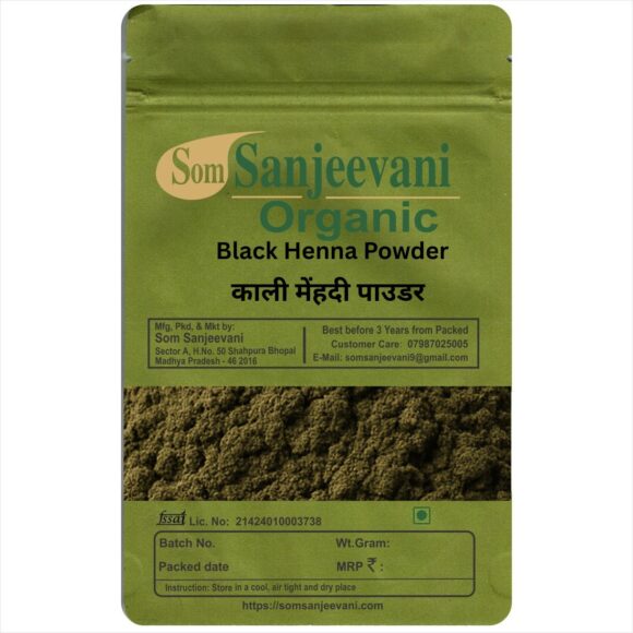 Black Henna Colour Powder-Som Sanjeevani Organic