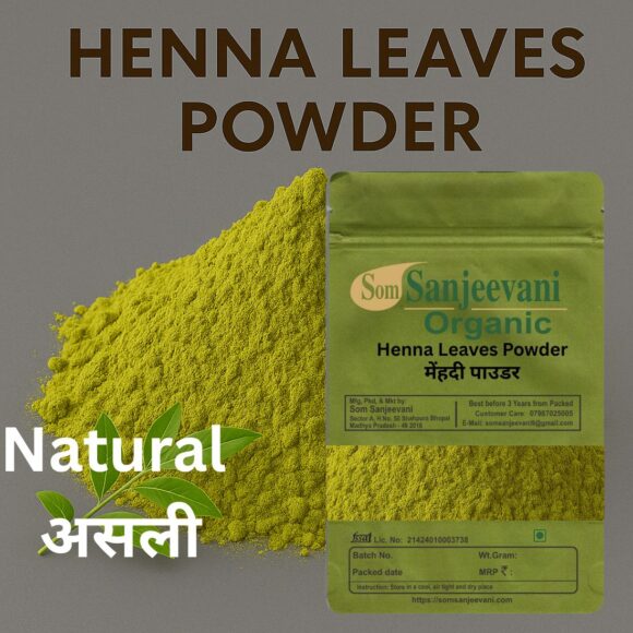 Henna Leaves Powder-Som Sanjeevani Organic - Image 2