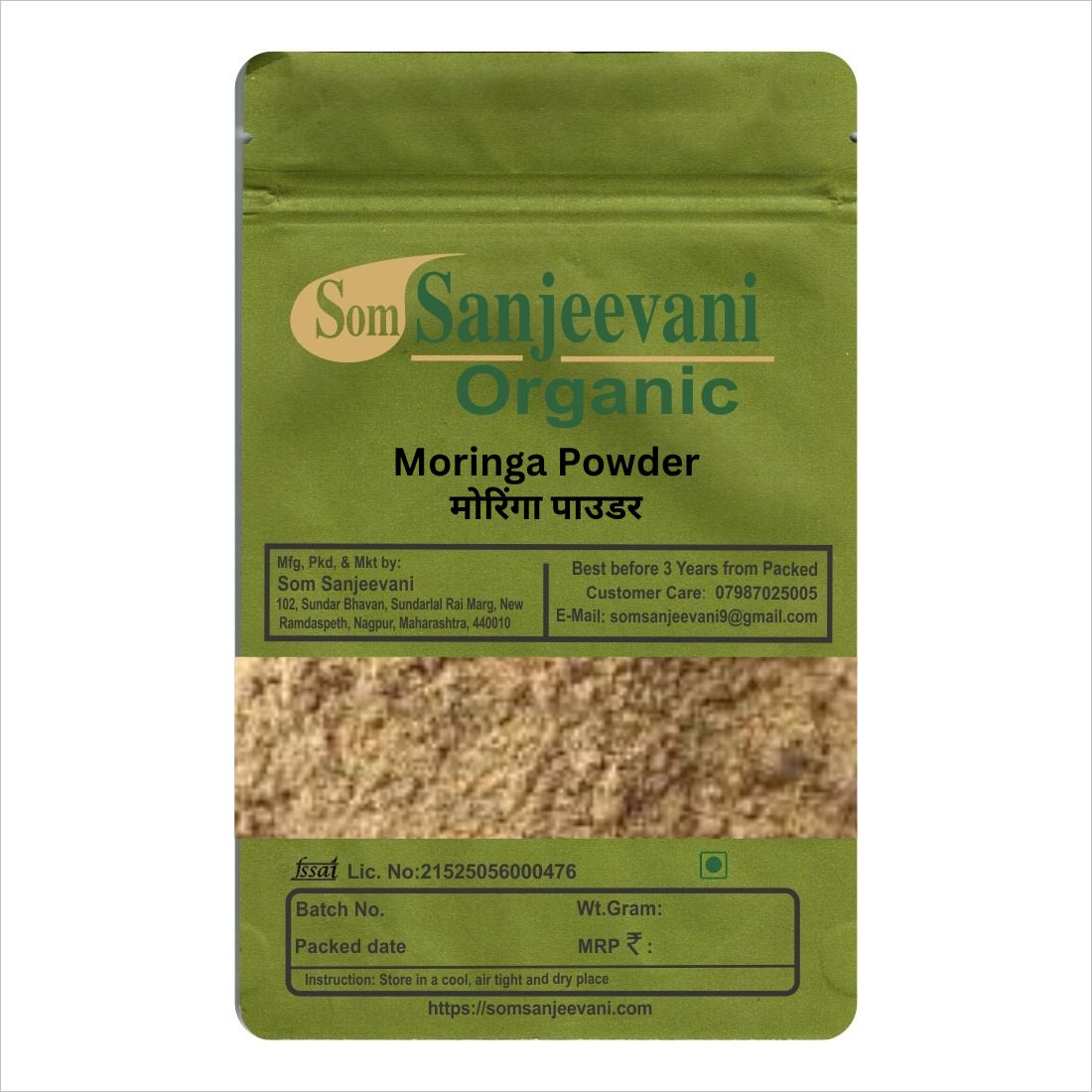 Moringa Powder-Natural-असली-Som Sanjeevani Organic