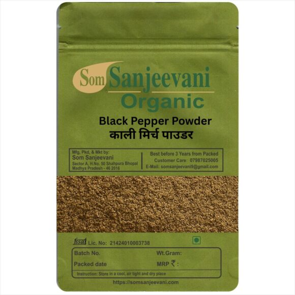 Kali Mirch Black Peeper Powder-Som Sanjeevani Organic