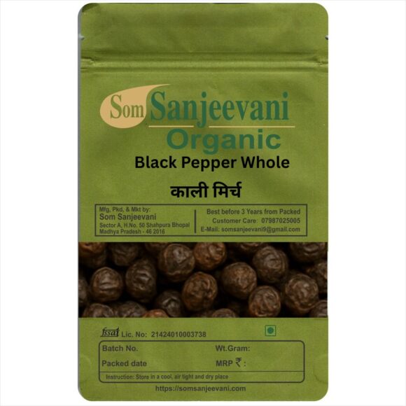 Black Pepper Whole Kali Mirch-Som Sanjeevani Organic