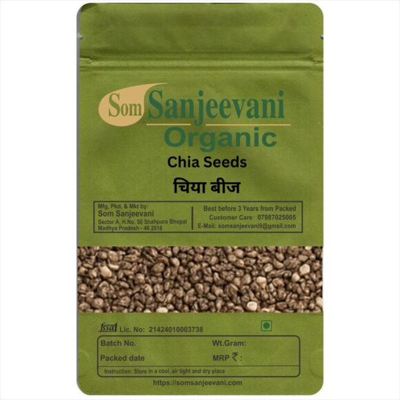 Chia Seeds-Natural-No Mixng- Som Sanjeevani Organic
