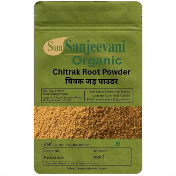 Chitrak  root  Powder-Natural-No Mixng- Som Sanjeevani Organic