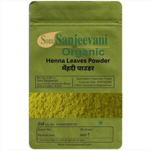 Henna Leaves Powder-Natural-No Mixng- Som Sanjeevani Organic