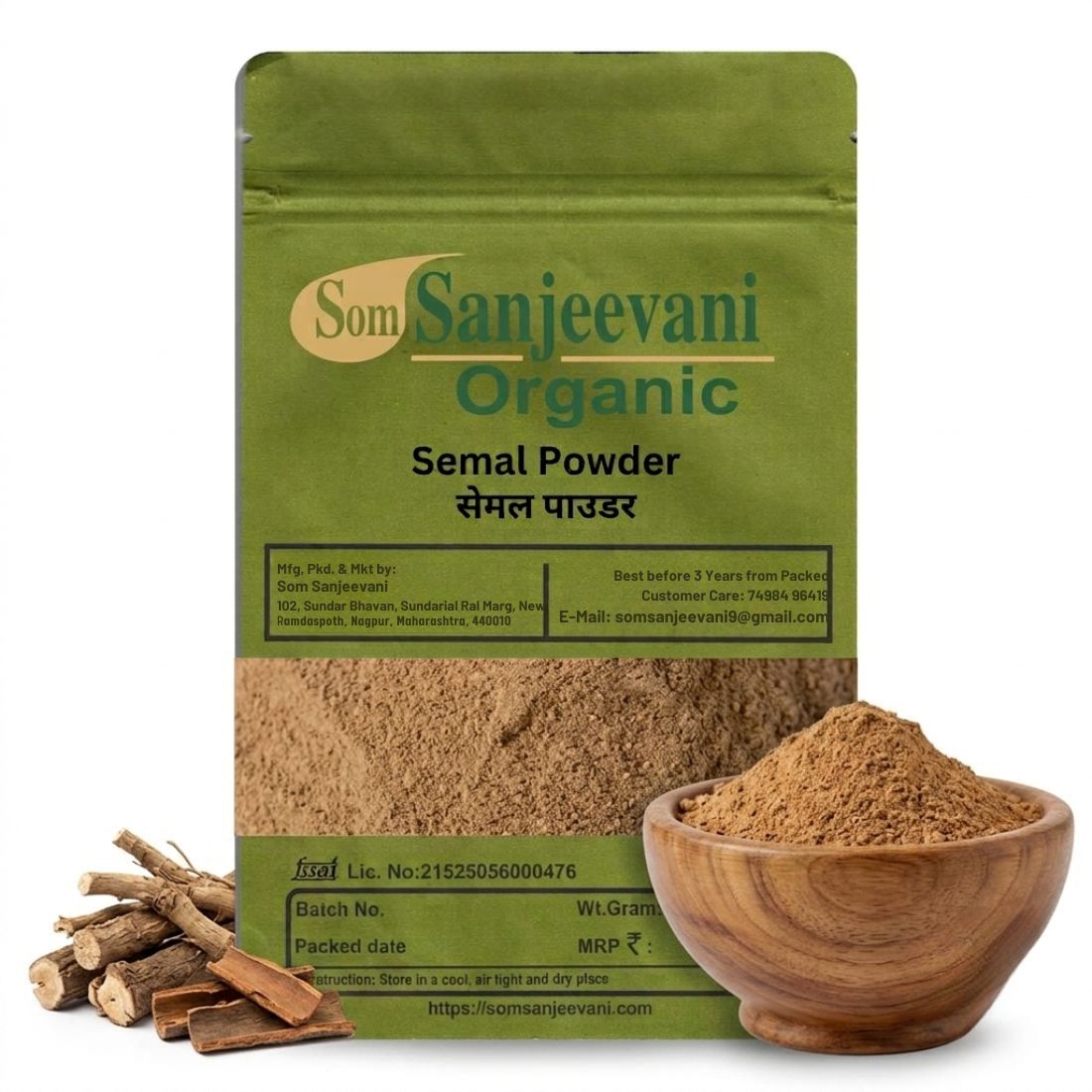 Semal Powder|Bombax Malabaricum|Shalmali|Simbal Flower Som Sanjeevani Organic For improving digestion