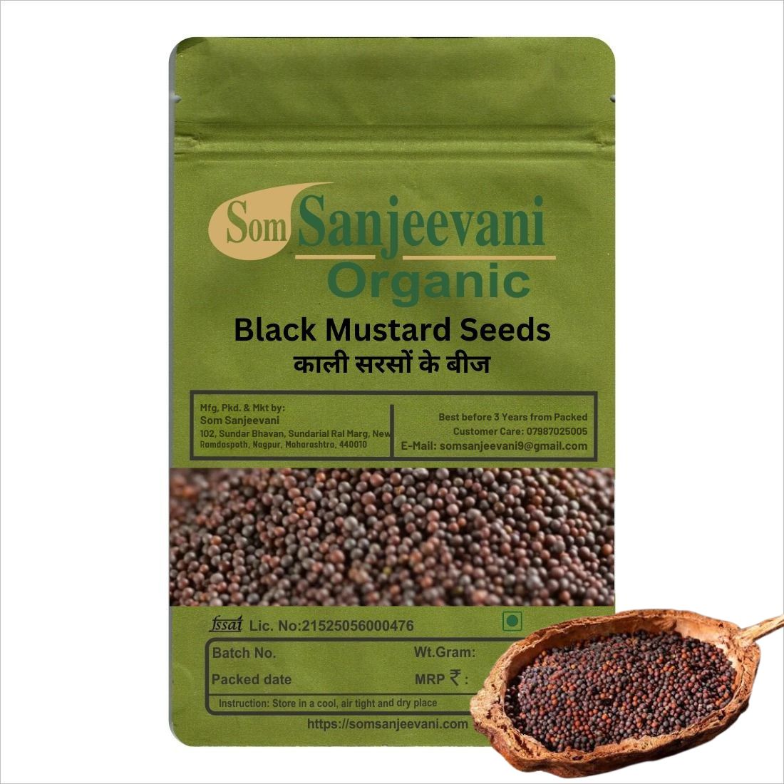 Black Mustard Seeds Som Sanjeevani Organic For|Natural|असली|प्राकृतिक