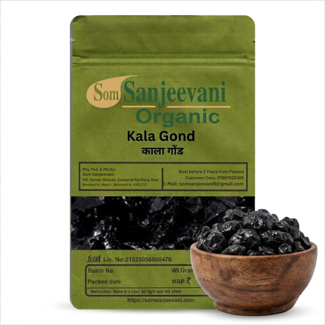 Kala Gond Black Gum Som Sanjeevani Organic For-Natural-असली-प्राकृतिक