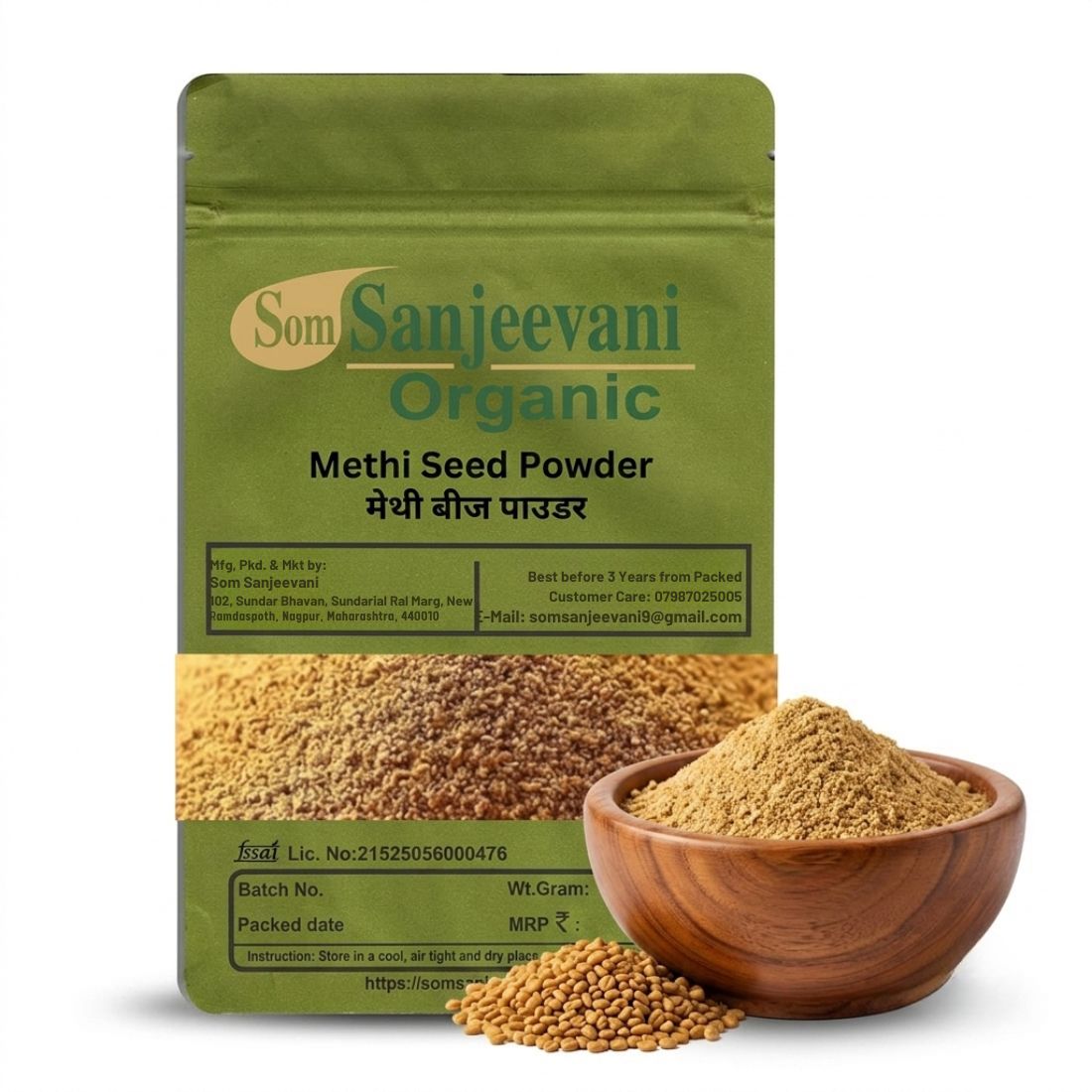 Methi Dana Powder Som Sanjeevani Organic For-Natural-असली-प्राकृतिक
