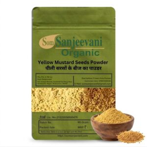 Yellow Mustard Seeds Powder Som Sanjeevani Organic  For|Natural|Prakritik|असली|प्राकृतिक