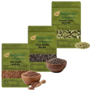 Alsi Seeds|Chia Seeds Pumpkin Seeds 300g Som Sanjeevani Organic Original