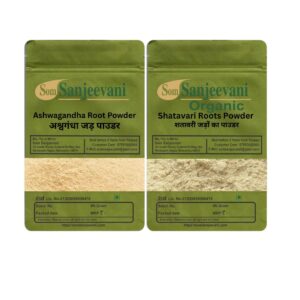 Som Sanjeevani Organic Combo Health Care|Ashwagandha|Shatavari|(Pack 2)|each200g