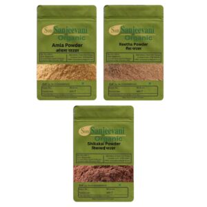 Som Sanjeevani Organic Combo Hair Care|Amla|Reetha| Shikakai|(Pack 3)|each200g