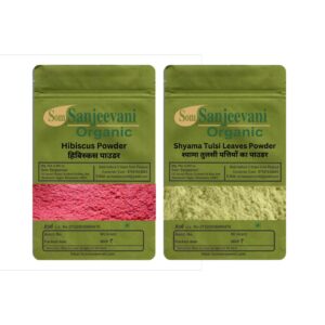 Som Sanjeevani Organic Combo Hair Care Powder|Hibicus|Tulsi|Rose Petal(Pack 2)|each100g