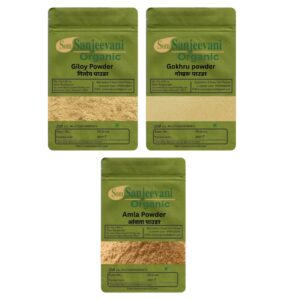 Combo Health Care|Amla|Gokhru|Giloy(Pack 3)Som Sanjeevani Organic For|each50g