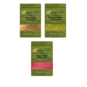 Combo Hair Care|Amla|Bhringraj|Hibiscus|(Pack 3)Som Sanjeevani Organic For|each50