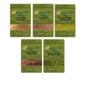 Combo Hair Care| Amla|Reetha|Shikakai|indigo|Bhringraj(Pack 5)Som Sanjeevani Organic For|each50g