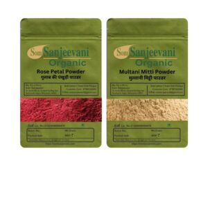 Combo Skin Care|Rose Petal|Multani Mitti|(Pack 2)Som Sanjeevani Organic For|each100g