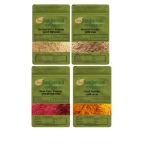 Combo Skin Carec|Rose Petal|Turmeric|Mulethi|MultaniMitti|(Pack 4)Som Sanjeevani Organic For|each100