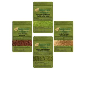 Combo Hair Care|Katha|Henna|Amla|Indigo|(Pack 4)Som Sanjeevani Organic For|each50g