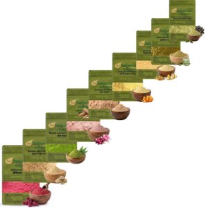 Combo Skin care|MutaniMitti|Rose Petal|Neem|Lotus|Chandan|Orange Peel|Lemon Peel|Aloevera|Tulsi|(Pack 9)Som Sanjeevani Organic For|each100g|Original
