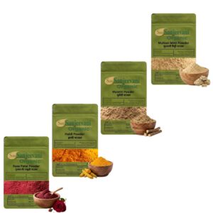 Combo Skin Carec|Rose Petal|Turmeric|Mulethi|MultaniMitti|(Pack 4)Som Sanjeevani Organic For|each50|Original