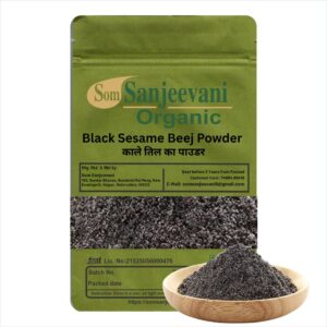 Black Sesame Beej Powder Kali Til|Som Sanjeevani Organic Traditional Black Sesame for Cooking, Sweets, Chutneys & Everyday Preparations